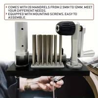 Máquina manual profesional para hacer anillos de salto, herramienta de trefilado de alambre de acero inoxidable con 20 mandriles de 2,5 mm a 12 mm para hacer joyas, bobinado, herramienta de precisión de manivela manual - details 2