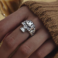 Conjunto de anillos de billar de póker de color plateado Vintage Punk para mujer Anillos de corazón gótico Hip Hop Y2k joyería de regalo masculina de moda coreana - details 32
