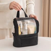 Bolsa de hombro para brochas de maquillaje profesional, contenedor de cosméticos de tela Oxford ligera, bolsa de almacenamiento de cosméticos transparente impermeable - details 9