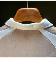 Polo empalmado con patrón cuadrado de gofres para hombre, camiseta holgada y transpirable de cinco mangas, innovadora para 2025, informal de verano - details 16