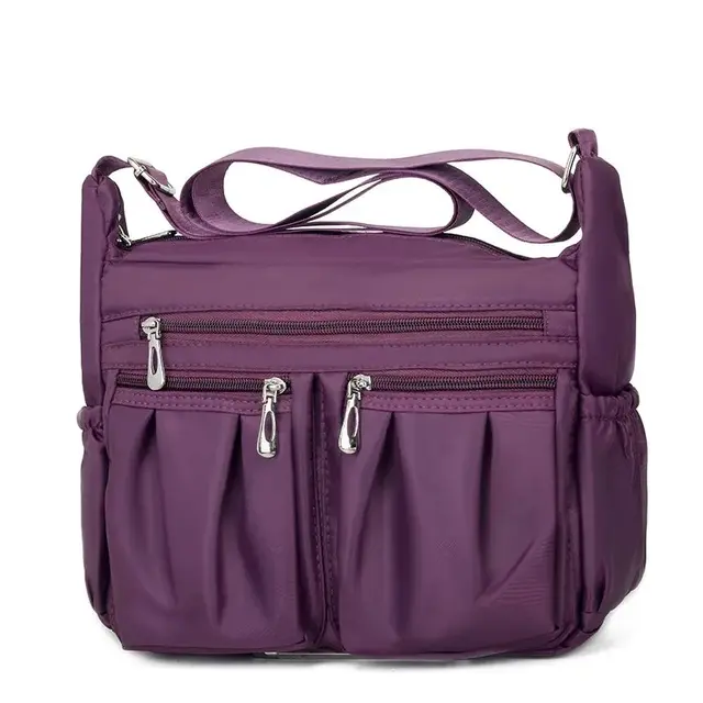 Bolsos de mensajero informales para mujer, bolso cruzado multicapa Oxford impermeable de gran capacidad, bolso de compras para mamá - 1