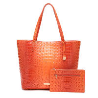 Nuevo europeo y americano transfronterizo Amazon estación independiente portátil tote madre retro bolso de las mujeres multicolor Brahman patrón de cocodrilo - details 12