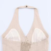 ZOCI- Conjunto de falda midi con cinturón para mujer, chaleco informal con cuello halter y espalda descubierta, falda acampanada de cintura alta, ropa de calle Lisa elegante - details 9
