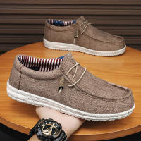 Zapatos informales de lona para hombre, mocasines sin cordones para conducir, planos, talla grande, a la moda - details 2