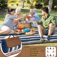 Manta de picnic impermeable extra grande, manta de playa de viaje de 3 capas con esterilla, esterilla de camping al aire libre - details 1