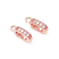 Colgantes de latón y circonita de Color dorado de 18K, cierres, conector, joyería, collares, suministros para hacer accesorios Diy - details 0