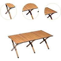 Mesa plegable al aire libre Mesa de campamento Mesa de camping enrollable estable ultraligera con bolsa de transporte para viajes Balcón Jardín Senderismo Mesa de camping al aire libre - details 4
