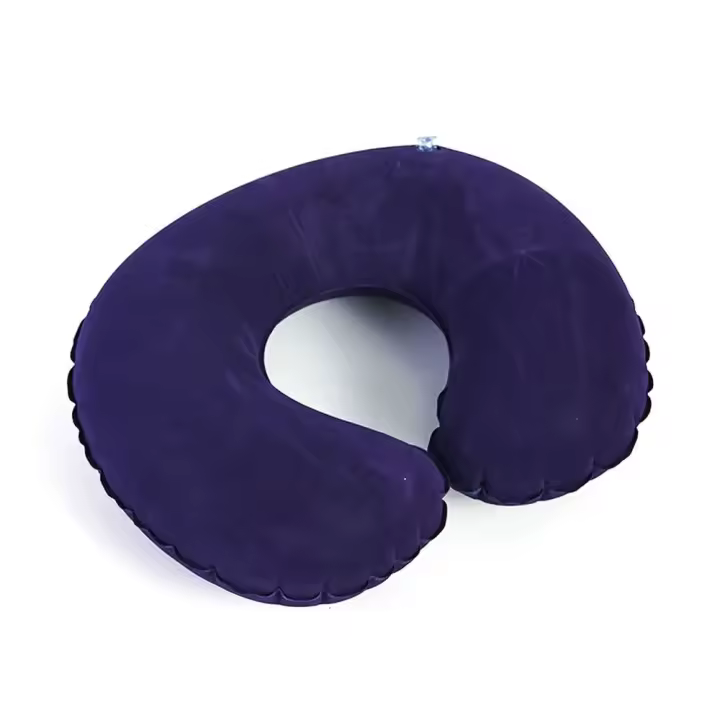 Cojín inflable para el cuello para acampar al aire libre, soporte para el cuello, almohada suave para dormir, siesta de oficina - 1