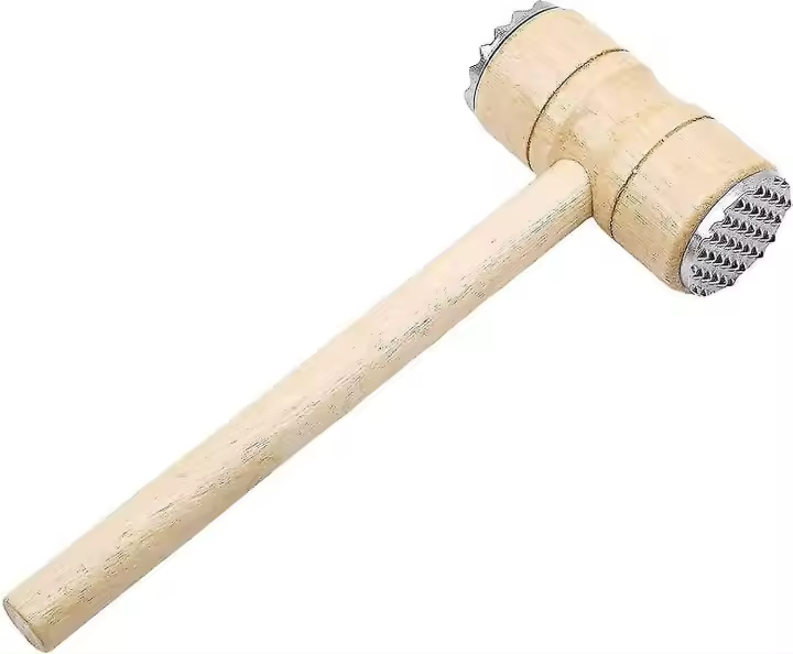 Martillo de Tendizer de Carne de Acero Inoxidable Doble Cara Agarre Cómodo y Seguro - 1