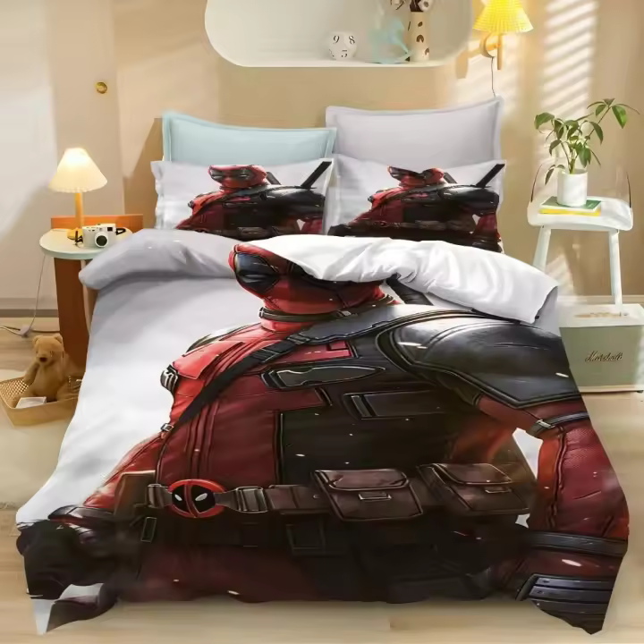 & Wolverine Juego de sábanas para niños/niñas Juego de cama de anime para decoración del hogar dormitorio ropa de cama tamaño king - 1