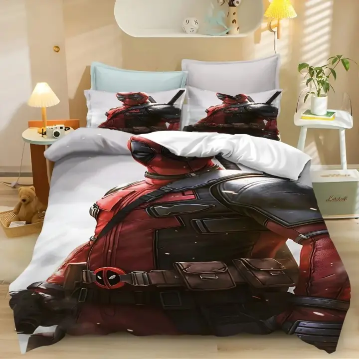 & Wolverine Juego de sábanas para niños/niñas Juego de cama de anime para decoración del hogar dormitorio ropa de cama tamaño king - 1