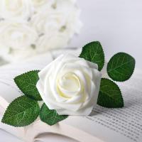 Flores Artificiales de Rosa 25pcs Mirada Real con Hoja y Vástago Ajustable para Bricolaje, Decoraciones de Boda, Hogar - details 2