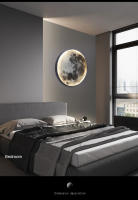 TOMAXIN Lámpara de pared de fondo para sala de estar con mural de luna de lujo y luz moderna, lámpara de habitación de arte nórdico - details 7