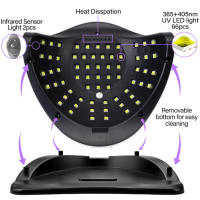 Secador potente de 320W y 72LED con pantalla táctil grande, lámpara de secado profesional para todo tipo de esmaltes de uñas de Gel - details 23