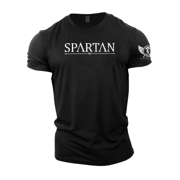 famgem Camiseta Retro Spartan Para Hombre Verano Manga Corta Estilo Casual Oversize Cuello Redondo Tees De Poliéster Y Spandex Ropa De Gimnasio - 1