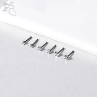 ZS-Juego de Piercings de Nariz de acero inoxidable para hombre y mujer, Piercing de calavera negra, murciélago, gato, Perno nasal, anillo en forma de L, joyería, 20G, Punk, 1 Juego - details 9