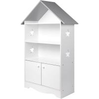 Librería Infantil para Niños con 3 Estanterías Abiertas, Librero Infantil para Habitación Organizador Multiusos, Estante de Libreria para Dormitorio Blanca - details 0