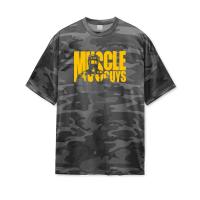 Camouflage Oversized Short Sleeve T-shirt Mens Mesh Dropped Shoulder Fitness T Shirt Summer Gym Clothing Bodybuilding Tops Tees - details 10
