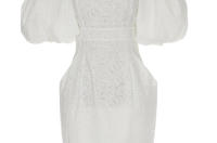 BGTEEVER-vestido ceñido con manga abombada para mujer, prenda elegante con abertura en la cadera, cuello de barco, cintura ajustada, Verano - details 24