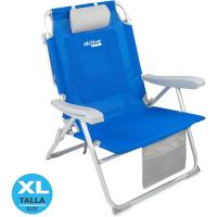 sillas plegables multiposición para playa, jardín, terraza o camping, 5 posiciones, 49x58x80 cm, Altura asiento 27 cm, Topes antivuelco, Soporta 100 kg, Con asas de transporte (85469) - details 9
