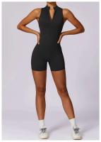 Monos deportivos sin mangas V Back Scrunch Traje de yoga de una pieza con cremallera - details 39