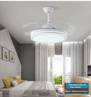 Disponible Ventilador de techo invisible con motor DC 6 velocidades Tecnología LED muy eficiente 72W Tres tonalidades, Mando a distancia con temporizador, Color e intensidad de luz regulables, Motor inverter verano/invierno ultra silencioso. - details 4