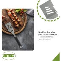 Barbacoa Portátil de Carbón Rodantes, Bandejas Laterales, Sistema de Ventilación y Depósito de Ceniza Parrilla de Acero de 57x42cm Tamaño 116,5x13,1x56cm - details 10