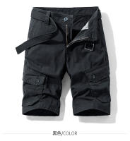 Pantalones Cortos de Trabajo para Hombres Versátiles, Manga Recta, Múltiples Bolsillos, Algodón, Comodidad Casual - details 1