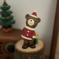 Regalo de Navidad, decoración de resina de animales bonitos, adorno de Papá Noel, decoración creativa de escritorio para oficina - details 10