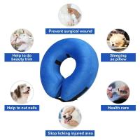 Collar Inflable Protector para Perros Postoperario Collar de Recuperación Suave para Mascotas Pequeñas, Medianas, Grandes Cono para Perros y Gatos - details 4