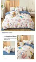 Funda de edredón individual de doble hilo, funda nórdica de algodón y lino lavada de nueva clase A, ropa de cama estampada respe - details 25