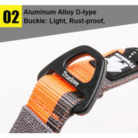Collar de Perro Truelove de Nailon para Cachorros Medianos y Grandes Cinturón de Entrenamiento Caminata Ligero Transpirable Correr en Naranja y Negro TLC5171 - details 2