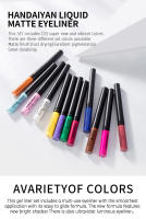 Set de Pluma de Eyeliner Líquido Mate de Secado Rápido Duradero, Resistente a Manchas, Fluorescente UV, 12 Colores Disponibles - details 0