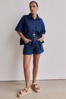 Conjunto de pantalones cortos y camisa holgada informal para mujer, verano 2025 - details 3