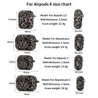 Funda de Silicona Protectora con Gancho para Airpods Pro 2 Estampado de Leopardo - details 0