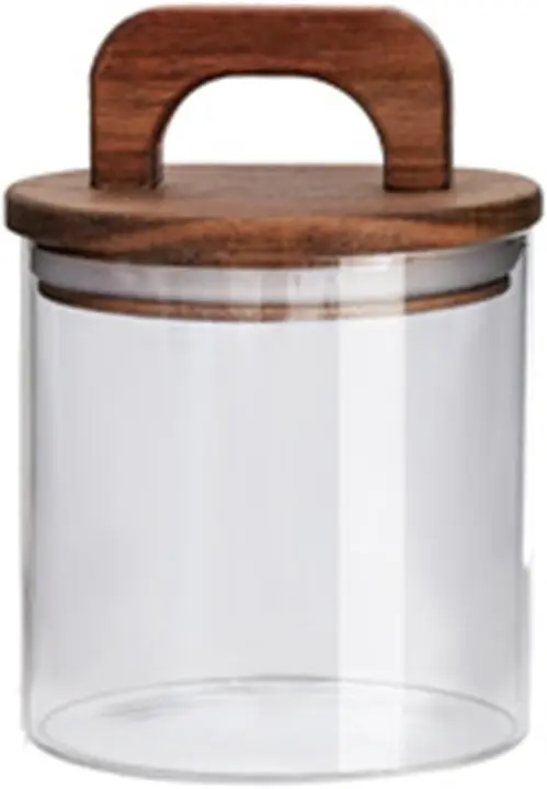 Tarro de vidrio con forma de pétalo, tarro de té sellado, tarro de azúcar de gran capacidad de grado alimenticio, tarro de almacenamiento a rayas, tarro de vidrio redondo - 1