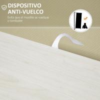 Armario de Salón Auxiliar con 4 Cajones Puerta, Estante Interior, Mueble de Almacenamiento Multiusos para Baño, Dormitorio, Comedor 54x29x83 cm - details 15