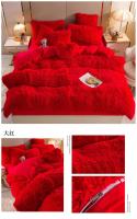 Juego de ropa de cama de lujo, edredón de terciopelo de visón Kawaii, con sábanas, individual y doble, color rosa cálido, para Otoño e Invierno - details 26