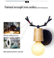 Lámpara de Pared TOMAXIN 16CM con Arte de Cuerno de Hierro Luz Cálida Retro Simple para Sala de Estar Baño Dormitorio Estudio Material de Hierro Fundido Color Blanco Tipo de Bombilla LED Producto Normal - details 5