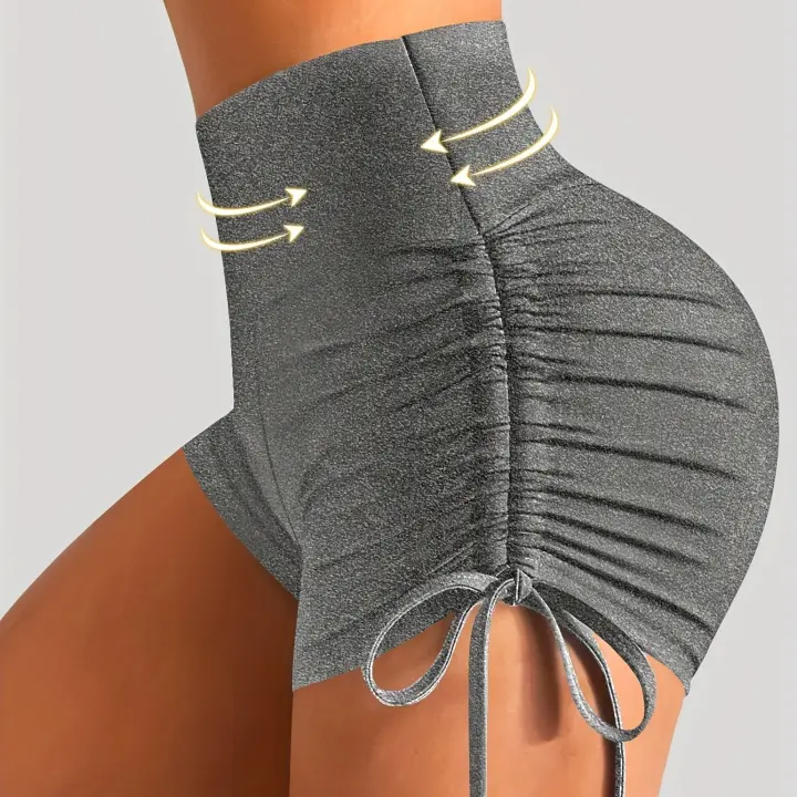Pantalones de yoga informales laterales hechos de tela de cuerda agradable para la piel. - 1
