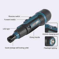 Destornillador eléctrico pequeño con batería de litio, minitornillo de desmontaje, iluminación de linterna, 3,6 V, 2nm - details 10