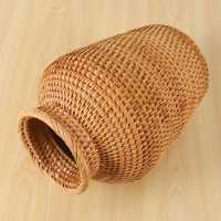Florero tejido de ratán, florero artístico, decoración de mesa a la moda, maceta para plantas, suministros de jardinería para el hogar, flor - details 5