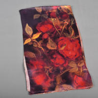 BYSIFA 12 Momme Bufanda de seda de morera 100%, estilo chino, pintura con tinta de agua, ligera, suave, transpirable, larga, protector solar de verano, chal de playa para mujer - details 1