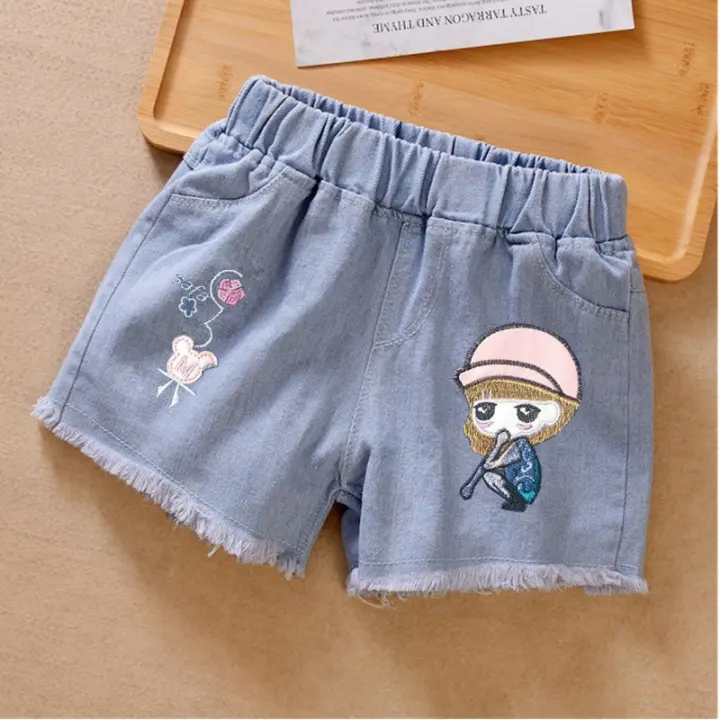 Pantalones Cortos Para Niñas En Verano Estilo Extranjero, Delgado, Medio Y Grande, Para Niños Y Niñas - 1