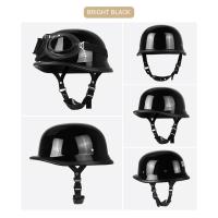 Casco de Motocicleta Estilo Alemán Medio Crucero Retro con Cara Abierta Certificado DOT S-XXL - details 6