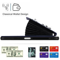 Funda de cuero tipo billetera para Samsung Galaxy S24, S23, S22, Ultra Plus, S21, FE, S20 Lite, carcasa anticaída para tarjetas, con correa para soporte de anillo - details 2