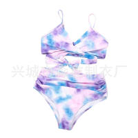 Bikini de dos piezas de cintura alta con estampado de leopardo, traje de baño sexy para mujer - details 21