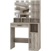 Luces LED 10, Tocador de Maquillaje con 3 Estantes y 4 Compartimentos Abiertos - details 17