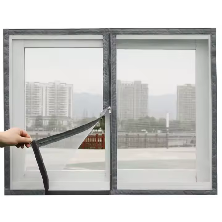 La mosquitera de la ventana de la pantalla con Cremallera de la ventana a prueba de mosquitos se puede personalizar El chefón Autoa - 1