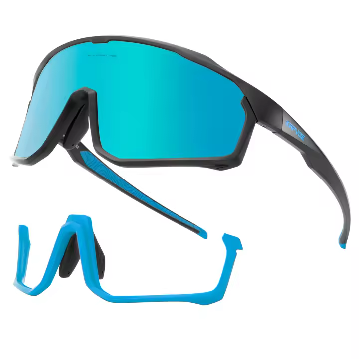 Kapvoe-gafas de sol de ciclismo para hombre, lentes deportivas para bicicleta de montaña, UV400, 1 lente - 1